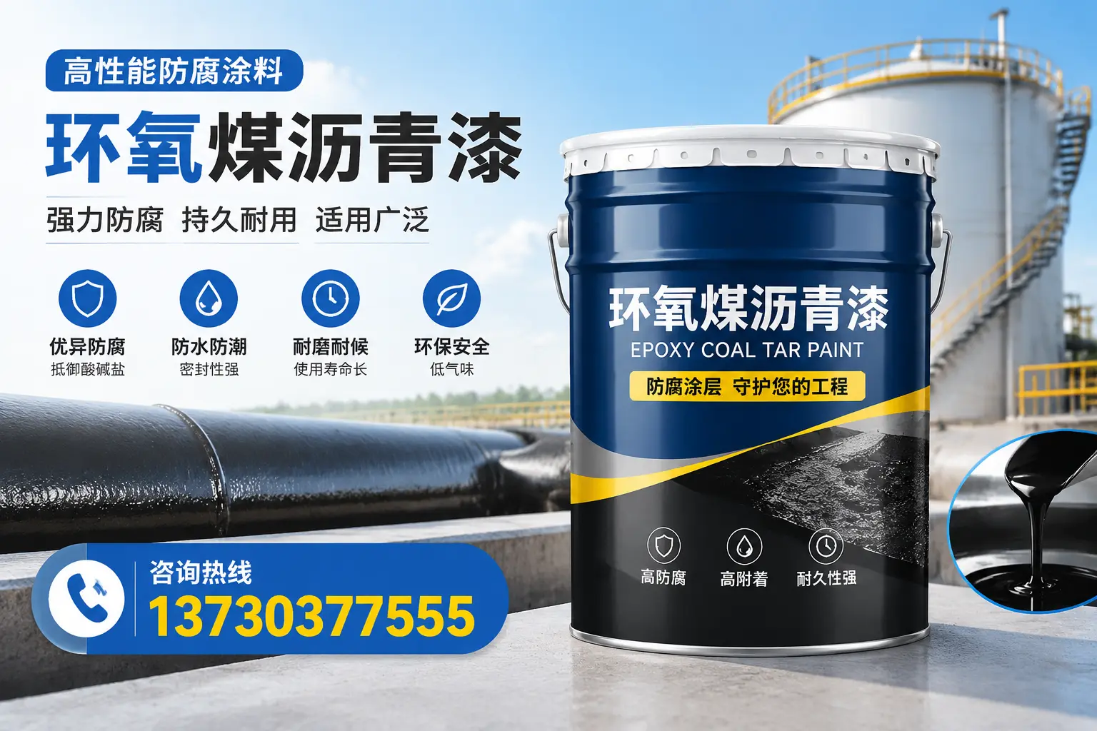 环氧煤沥青漆的耐久性分析，适合克拉玛依的使用场景